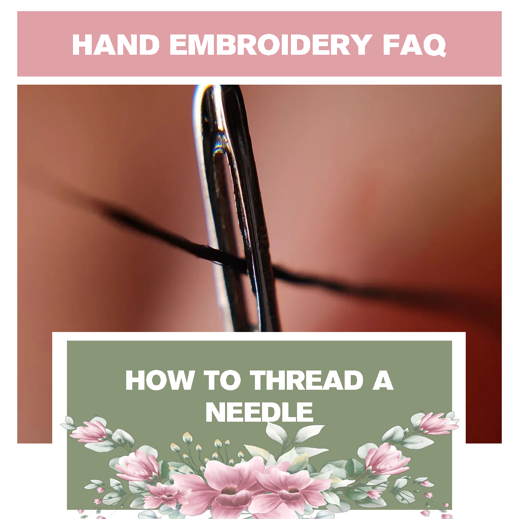 How do I thread an embroidery needle?