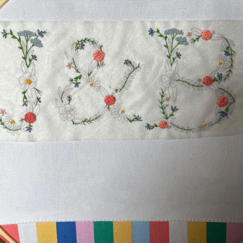 Floral Letter Stick And Stitch Embroidery Patterns - image 3