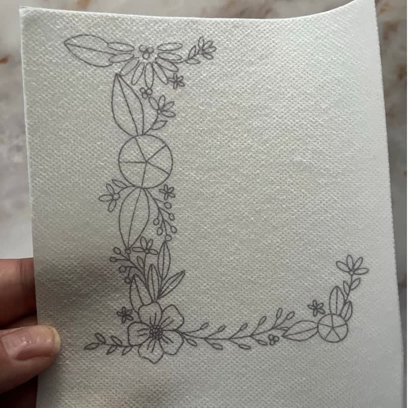 Floral Letter Stick And Stitch Embroidery Patterns - image 2