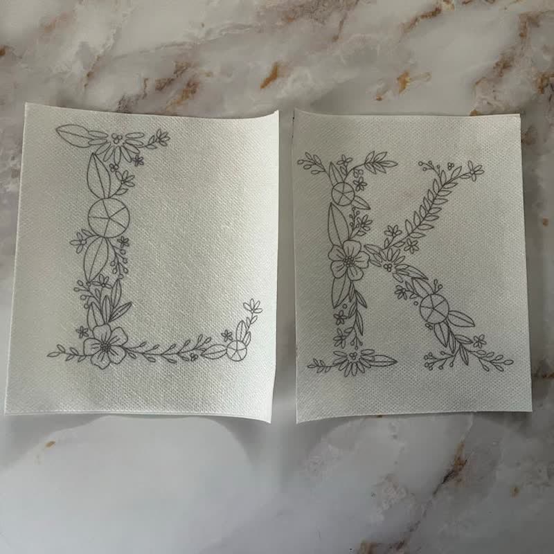 Floral Letter Stick And Stitch Embroidery Patterns - image 6
