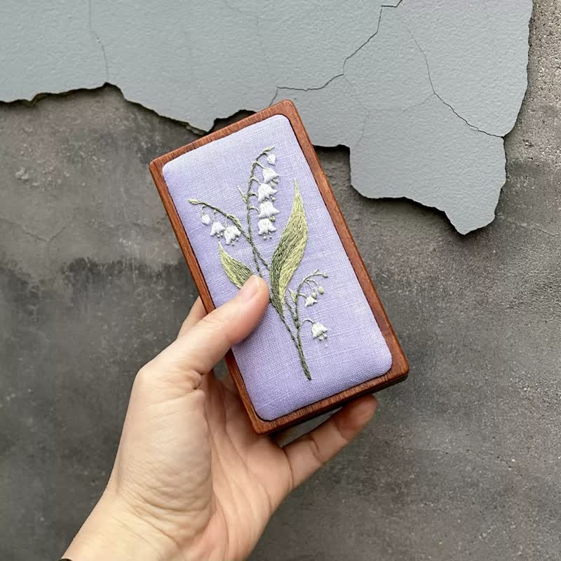 Wooden Jewelry Box - Lily of the Valley Embroidery Kit For Beginners| DIY Needle Art Kit - image 2