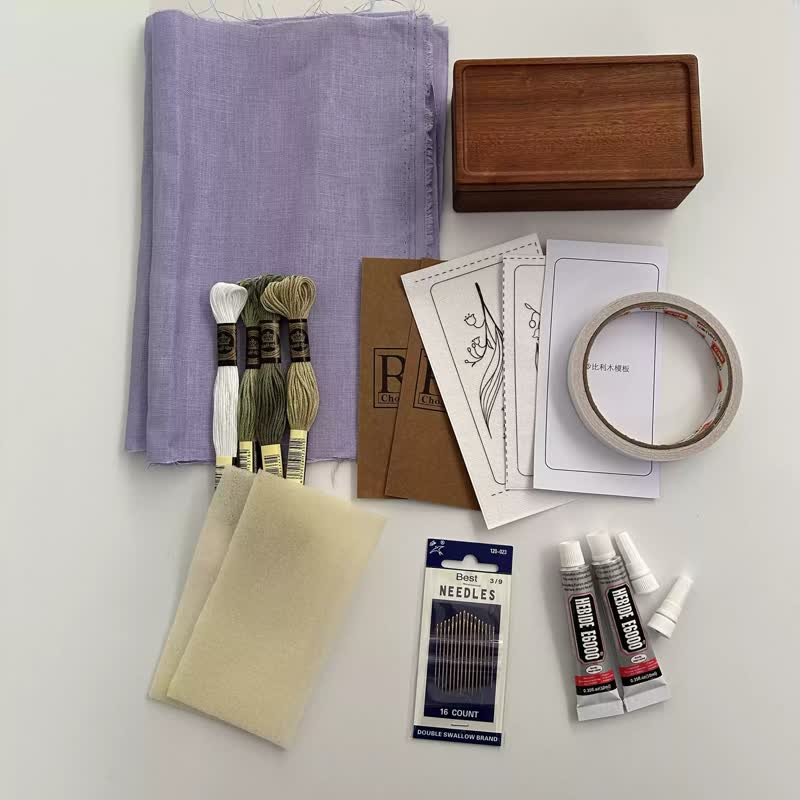 Wooden Jewelry Box - Lily of the Valley Embroidery Kit For Beginners| DIY Needle Art Kit - image 1