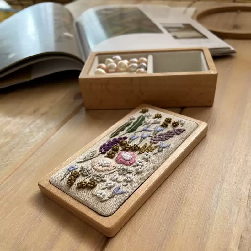 Wooden Jewelry Box - Flower Embroidery Kit For Beginners| DIY Needle Art Kit - image 2
