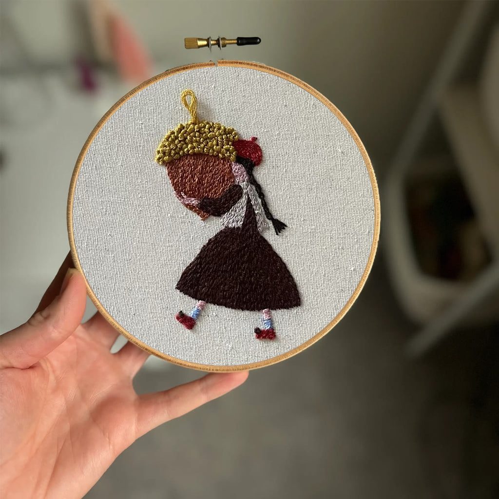 Rubbyoo Embroidery Kit-Pine Cone Girl | Cozy Crafts Diy Kit For Women - image 1