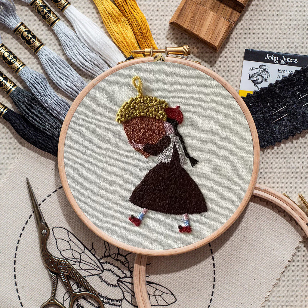 Rubbyoo Embroidery Kit-Pine Cone Girl | Cozy Crafts Diy Kit For Women - image 8