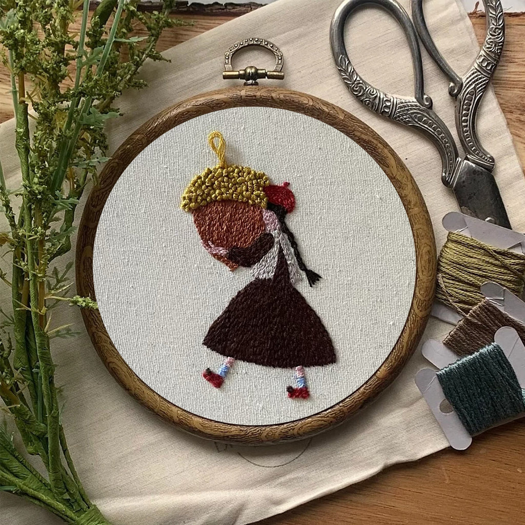 Rubbyoo Embroidery Kit-Pine Cone Girl | Cozy Crafts Diy Kit For Women - image 7