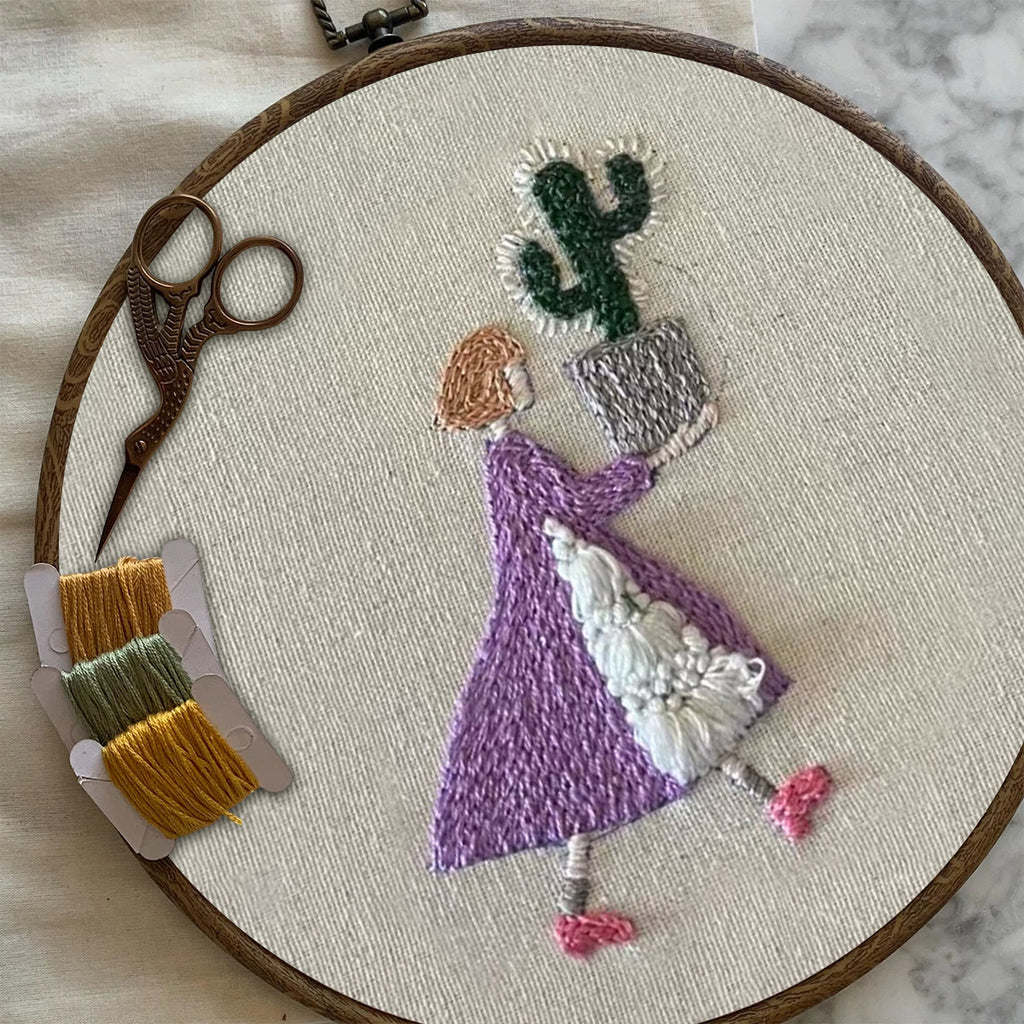 Rubbyoo Embroidery Kit-Cactus Girl | Cozy Crafts Diy Kit For Women - image 6