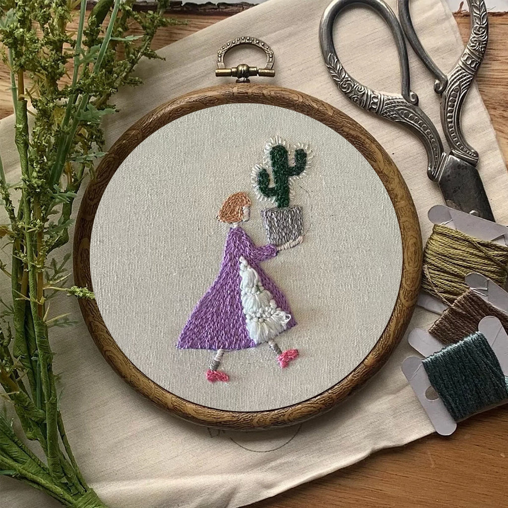 Rubbyoo Embroidery Kit-Cactus Girl | Cozy Crafts Diy Kit For Women - image 7