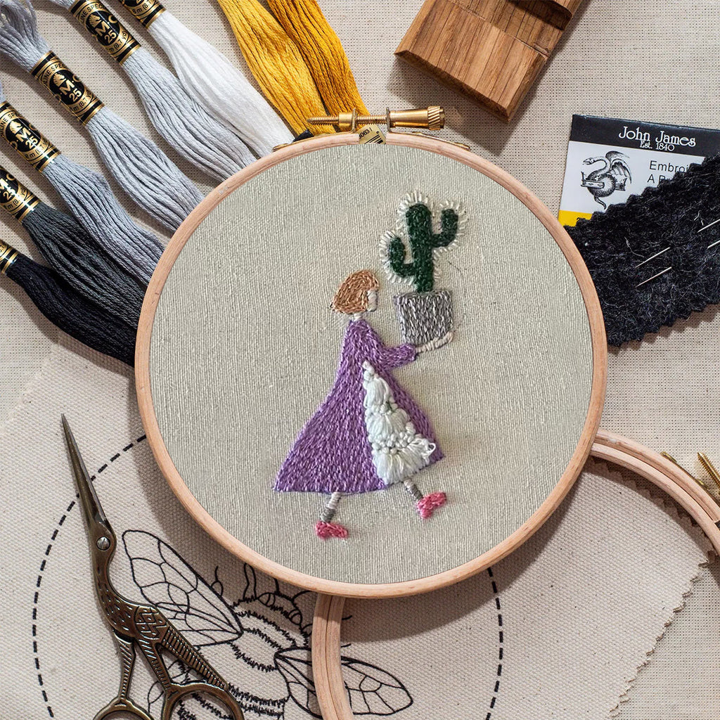 Rubbyoo Embroidery Kit-Cactus Girl | Cozy Crafts Diy Kit For Women - image 8