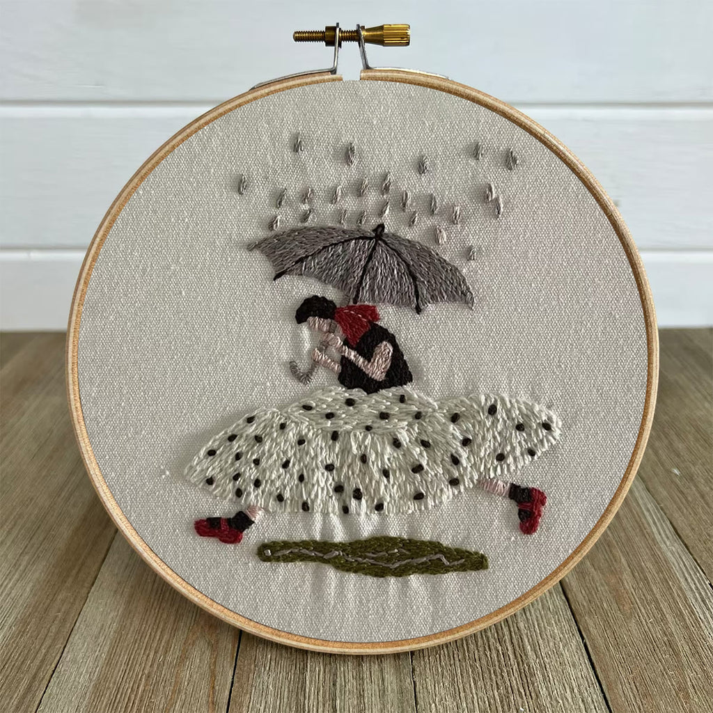 Rubbyoo Embroidery Kit- Shelter From The Rain | Cozy Crafts Diy Kit For Women - image 4