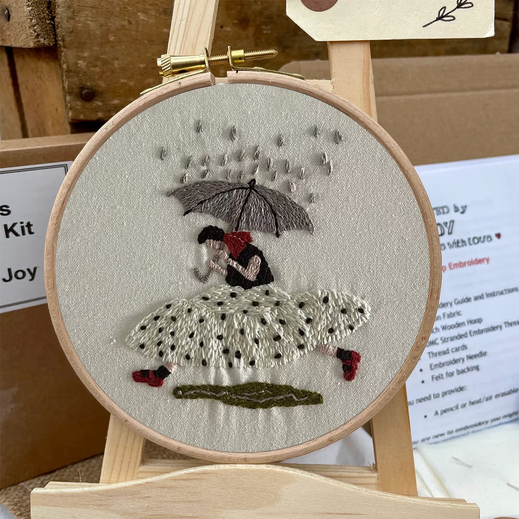 Rubbyoo Embroidery Kit- Shelter From The Rain | Cozy Crafts Diy Kit For Women - image 5