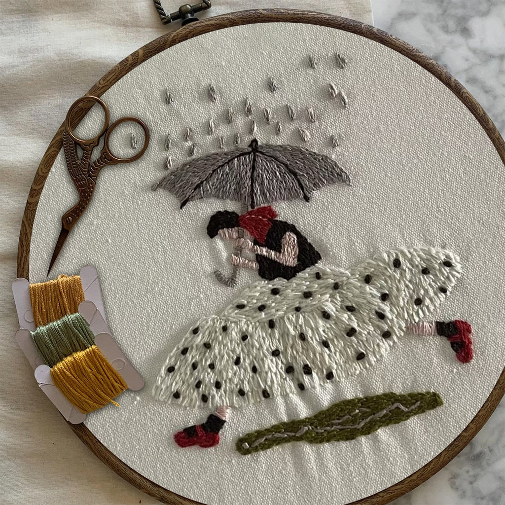 Rubbyoo Embroidery Kit- Shelter From The Rain | Cozy Crafts Diy Kit For Women - image 6
