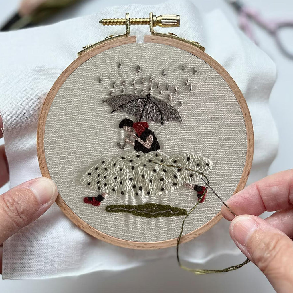 Rubbyoo Embroidery Kit- Shelter From The Rain | Cozy Crafts Diy Kit For Women - image 3