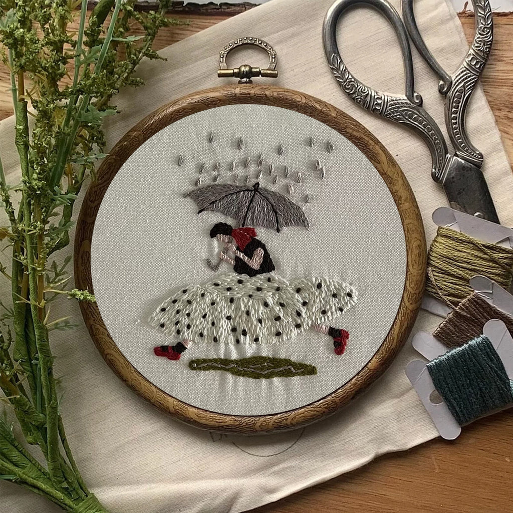 Rubbyoo Embroidery Kit- Shelter From The Rain | Cozy Crafts Diy Kit For Women - image 7