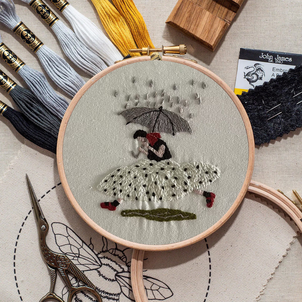 Rubbyoo Embroidery Kit- Shelter From The Rain | Cozy Crafts Diy Kit For Women - image 8