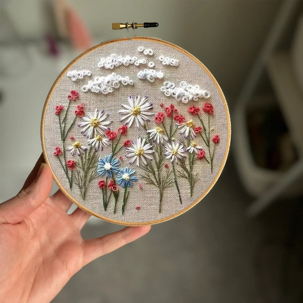 Rubbyoo Embroidery Kit- Daisy Pattern | Embroidery Kit For Beginner,Modern Embroidery - image 1