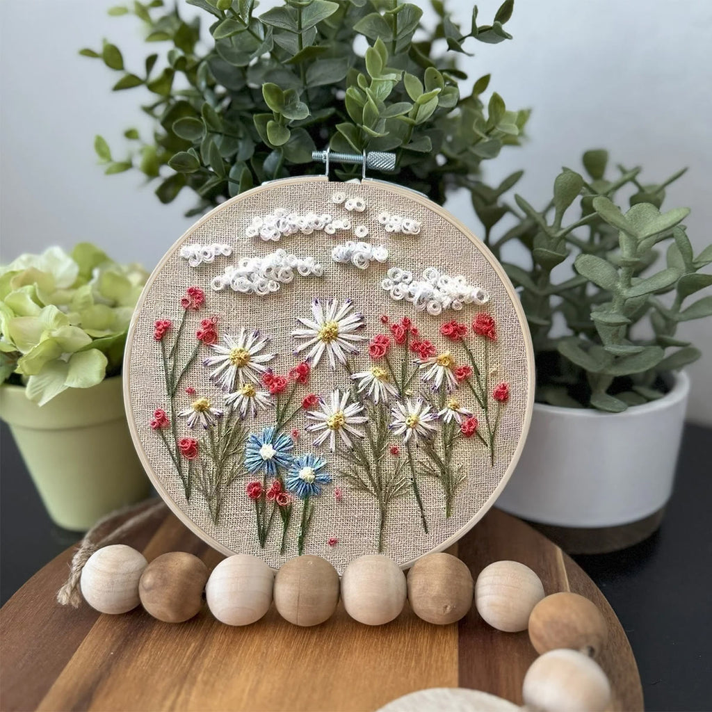 Rubbyoo Embroidery Kit- Daisy Pattern | Embroidery Kit For Beginner,Modern Embroidery - image 2