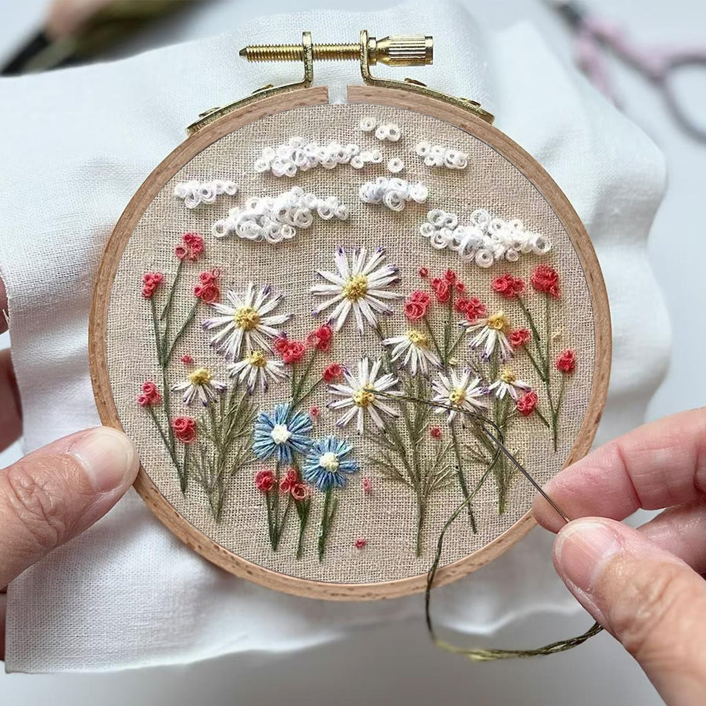 Rubbyoo Embroidery Kit- Daisy Pattern | Embroidery Kit For Beginner,Modern Embroidery - image 3