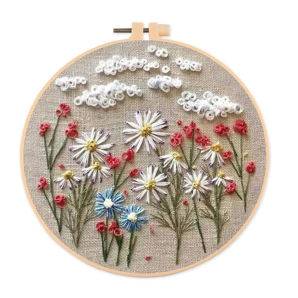 Rubbyoo Embroidery Kit- Daisy Pattern | Embroidery Kit For Beginner,Modern Embroidery - image 0