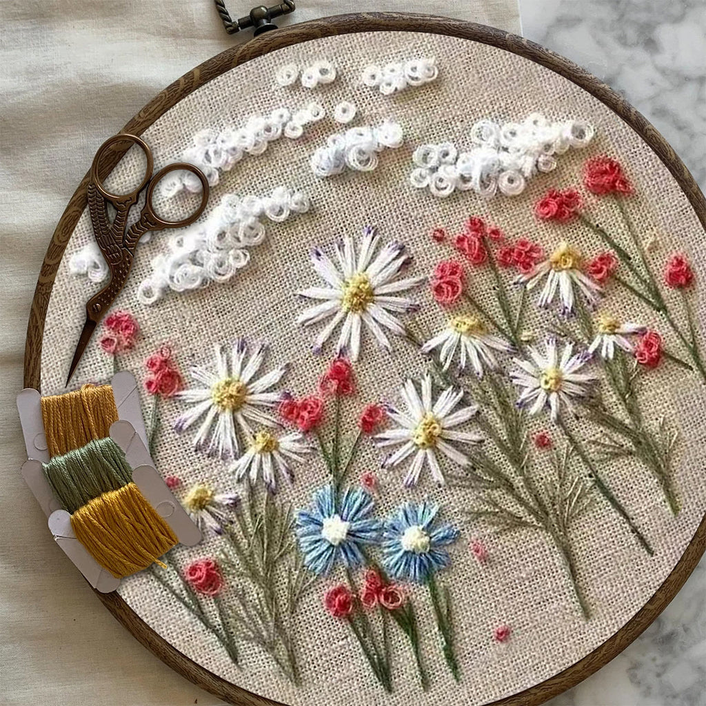 Rubbyoo Embroidery Kit- Daisy Pattern | Embroidery Kit For Beginner,Modern Embroidery - image 6