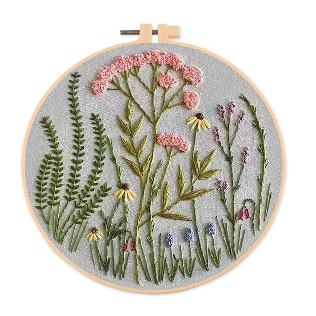Rubbyoo Embroidery Kit-Wildflowers Pattern | Embroidery Kit For Beginner,Modern Embroidery - image 0