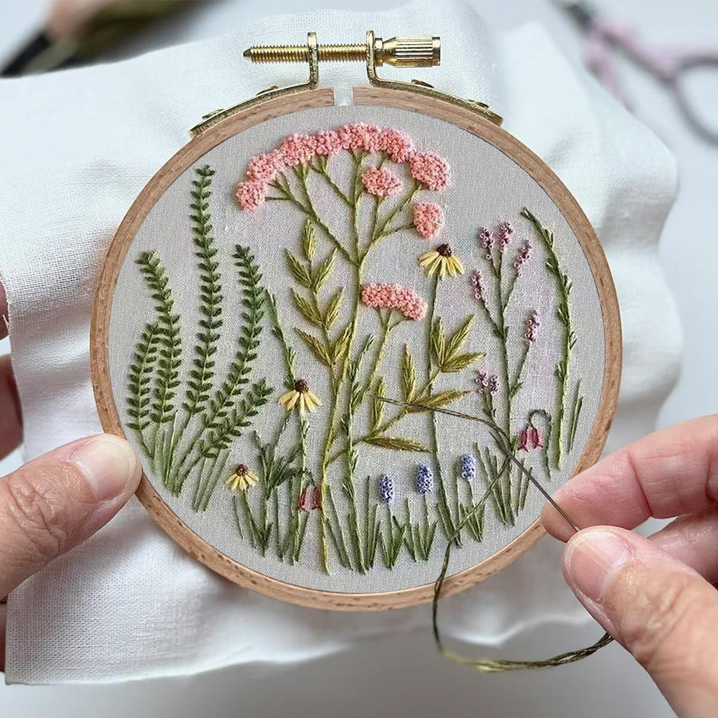 Rubbyoo Embroidery Kit-Wildflowers Pattern | Embroidery Kit For Beginner,Modern Embroidery - image 3