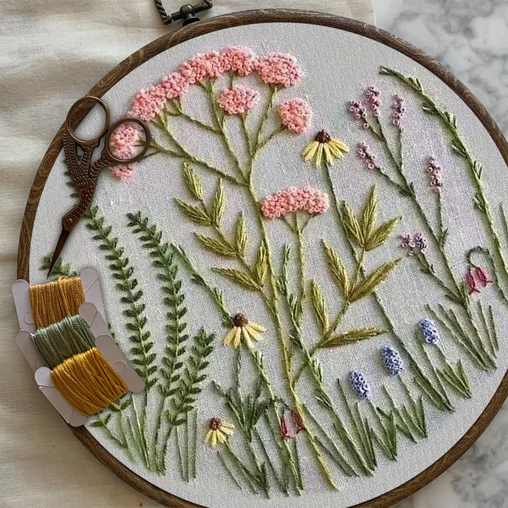 Rubbyoo Embroidery Kit-Wildflowers Pattern | Embroidery Kit For Beginner,Modern Embroidery - image 6