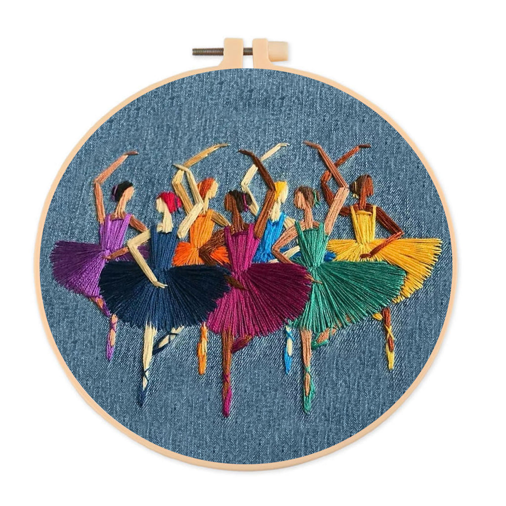 Rubbyoo Embroidery Kit- Dancers Portrait | Cozy Crafts Diy Kit For Women - image 0