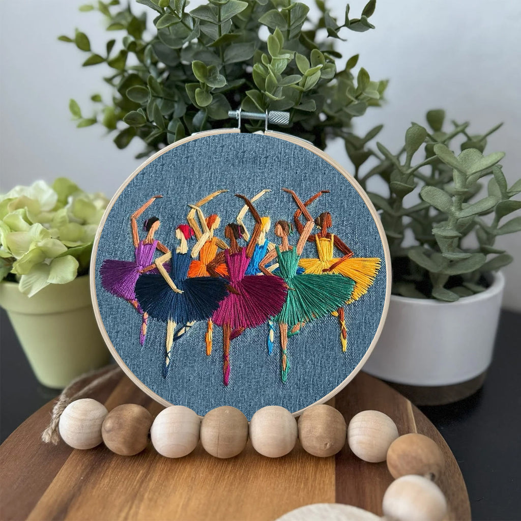 Rubbyoo Embroidery Kit- Dancers Portrait | Cozy Crafts Diy Kit For Women - image 2