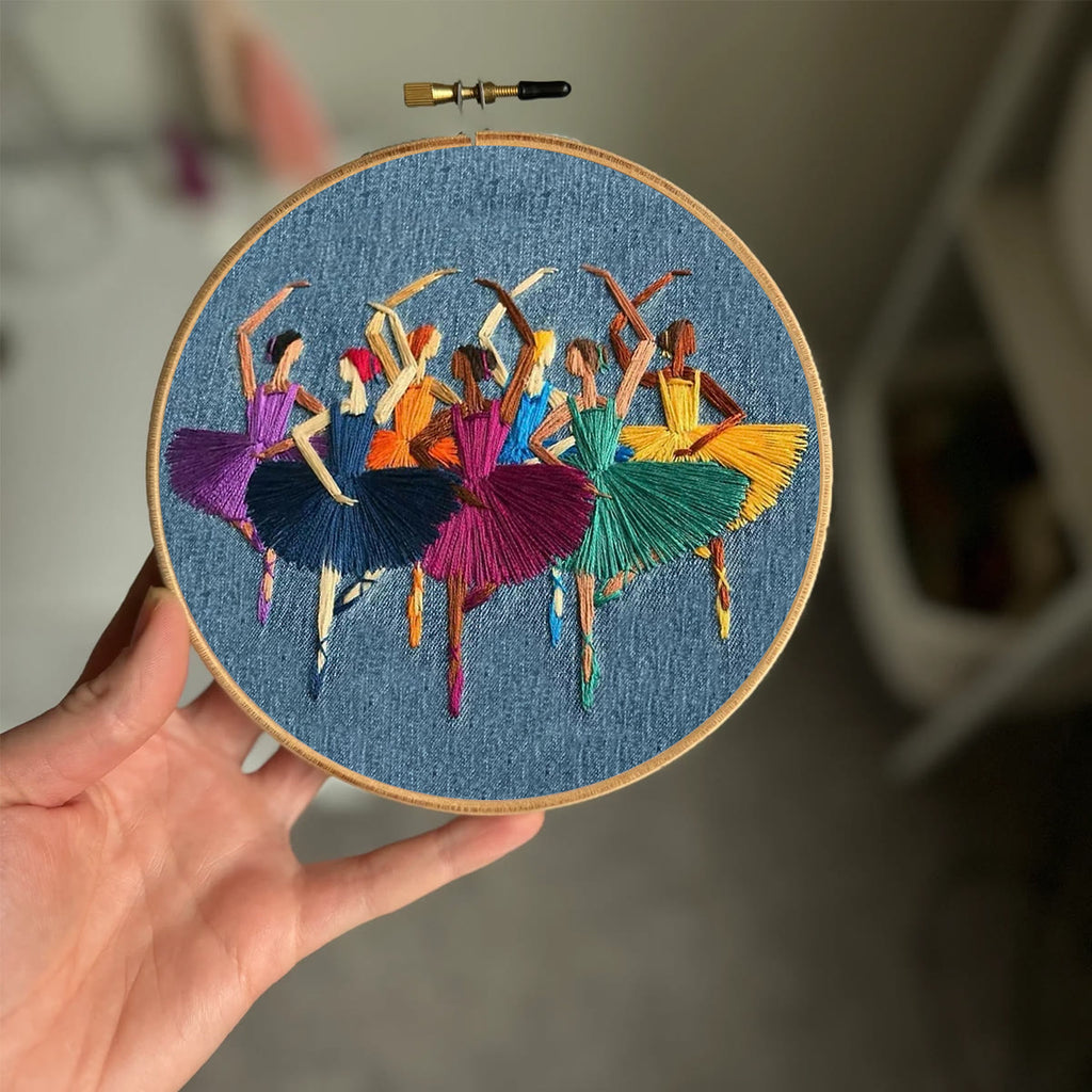 Rubbyoo Embroidery Kit- Dancers Portrait | Cozy Crafts Diy Kit For Women - image 1