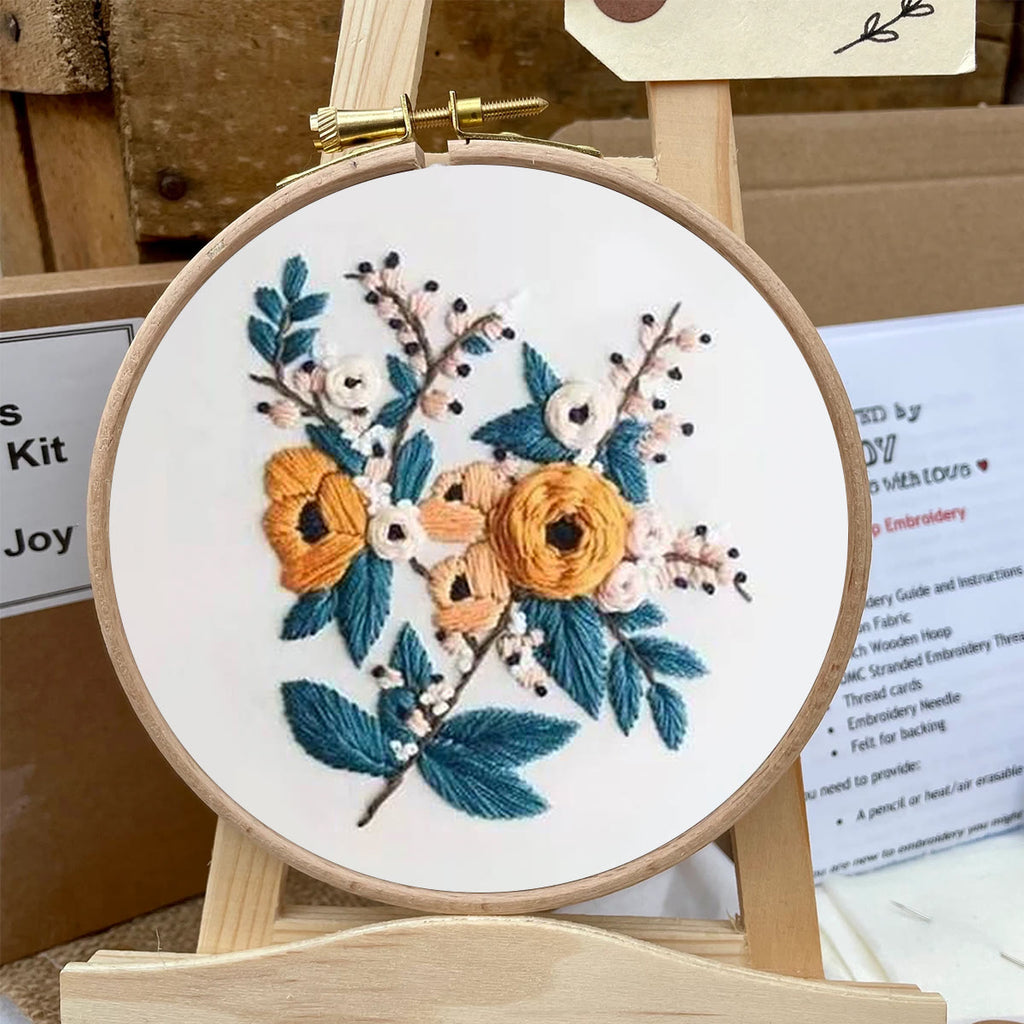 Rubbyoo Embroidery Kit- Modern Flower Design 2 | Diy Craft Kits,Hand Stitch,For Craft Lover - image 5