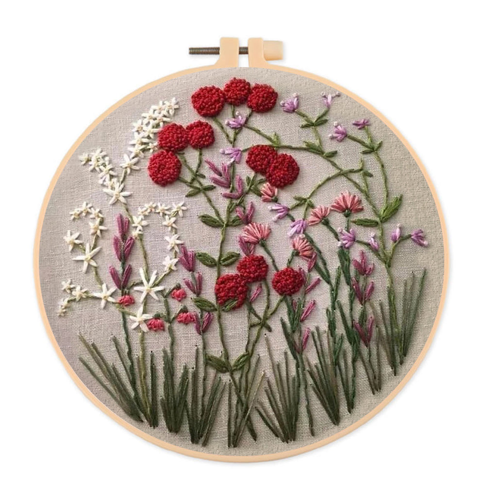 Rubbyoo Embroidery Kit-Floral Plant Pattern | Embroidery Kit For Beginner,Modern Embroidery - image 0