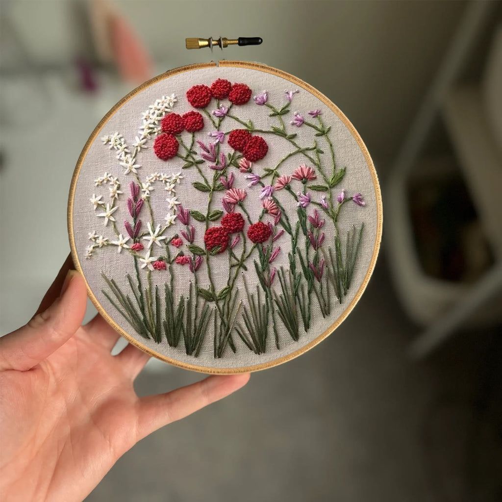 Rubbyoo Embroidery Kit-Floral Plant Pattern | Embroidery Kit For Beginner,Modern Embroidery - image 1