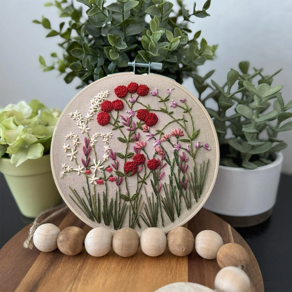 Rubbyoo Embroidery Kit-Floral Plant Pattern | Embroidery Kit For Beginner,Modern Embroidery - image 2