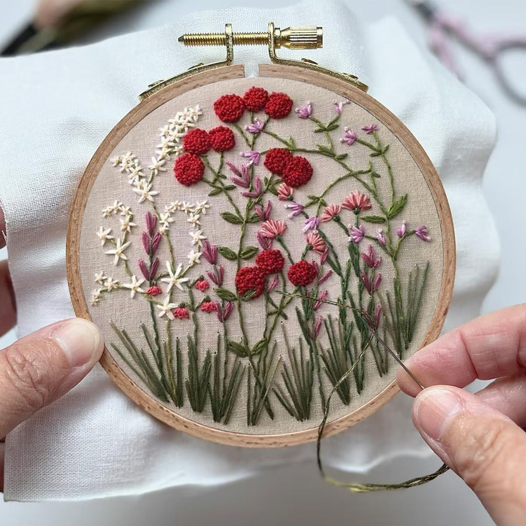 Rubbyoo Embroidery Kit-Floral Plant Pattern | Embroidery Kit For Beginner,Modern Embroidery - image 3