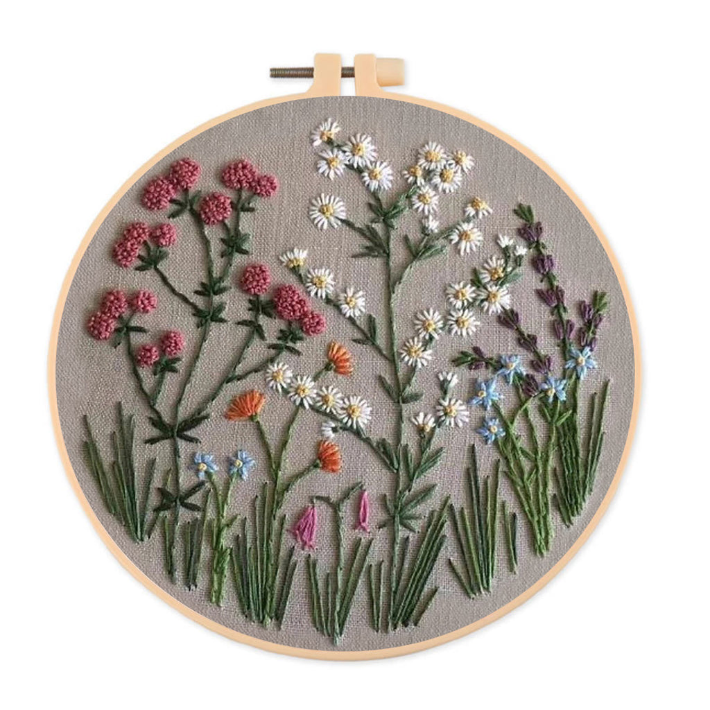 Rubbyoo Embroidery Kit-Floral Plant Pattern 2 | Embroidery Kit For Beginner,Modern Embroidery,Cross Stitch - image 0