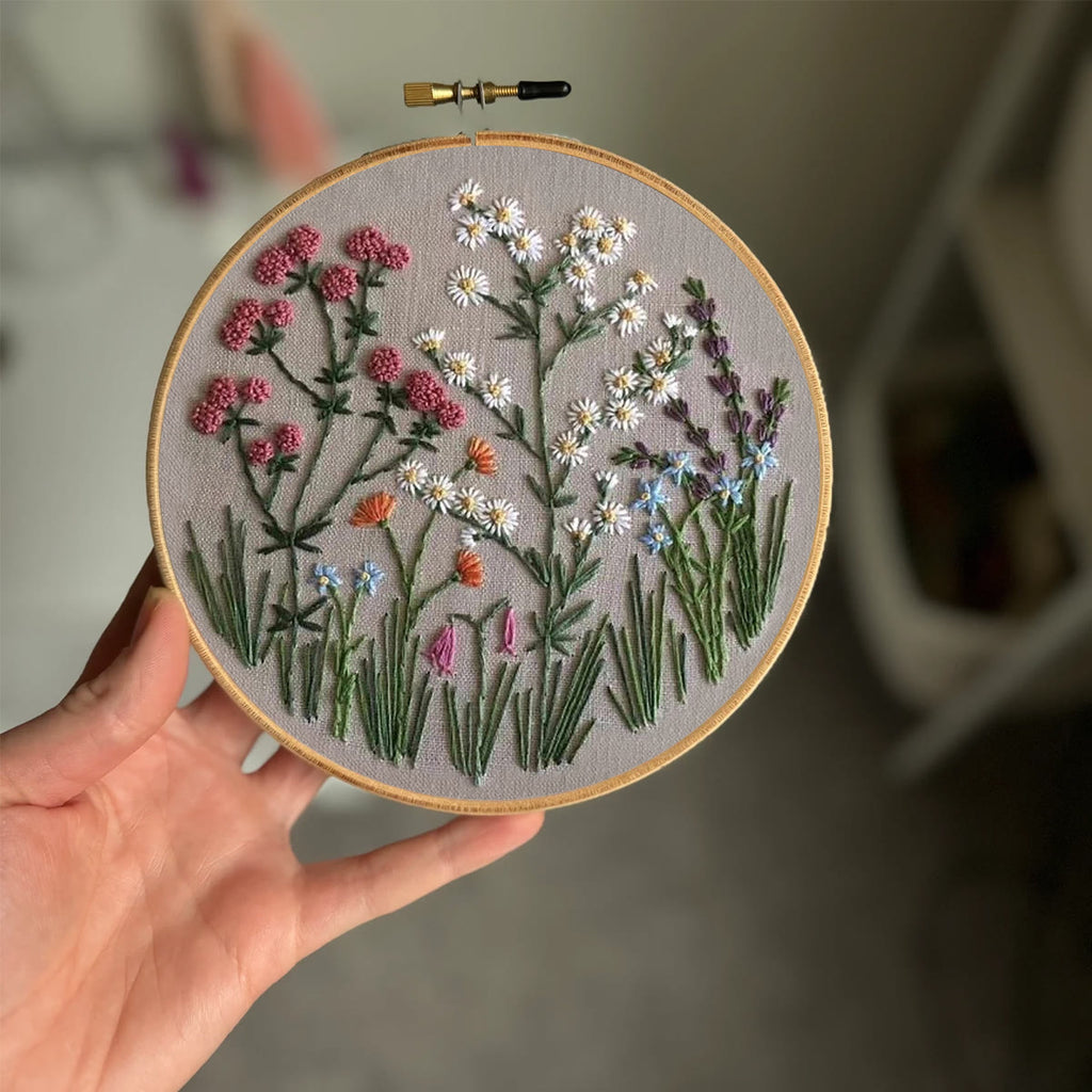 Rubbyoo Embroidery Kit-Floral Plant Pattern 2 | Embroidery Kit For Beginner,Modern Embroidery,Cross Stitch - image 1