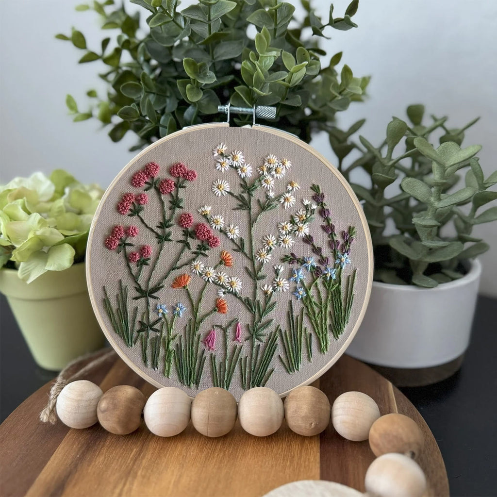 Rubbyoo Embroidery Kit-Floral Plant Pattern 2 | Embroidery Kit For Beginner,Modern Embroidery,Cross Stitch - image 2