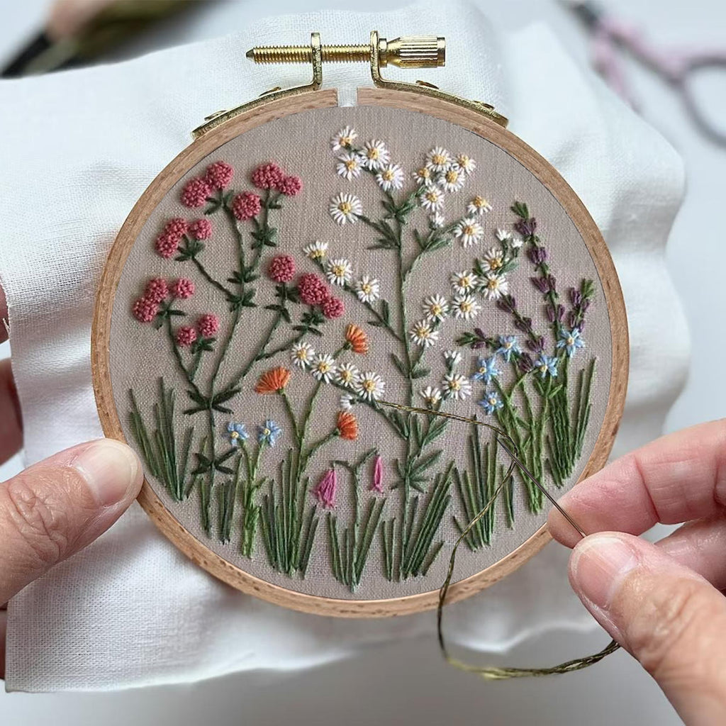 Rubbyoo Embroidery Kit-Floral Plant Pattern 2 | Embroidery Kit For Beginner,Modern Embroidery,Cross Stitch - image 3