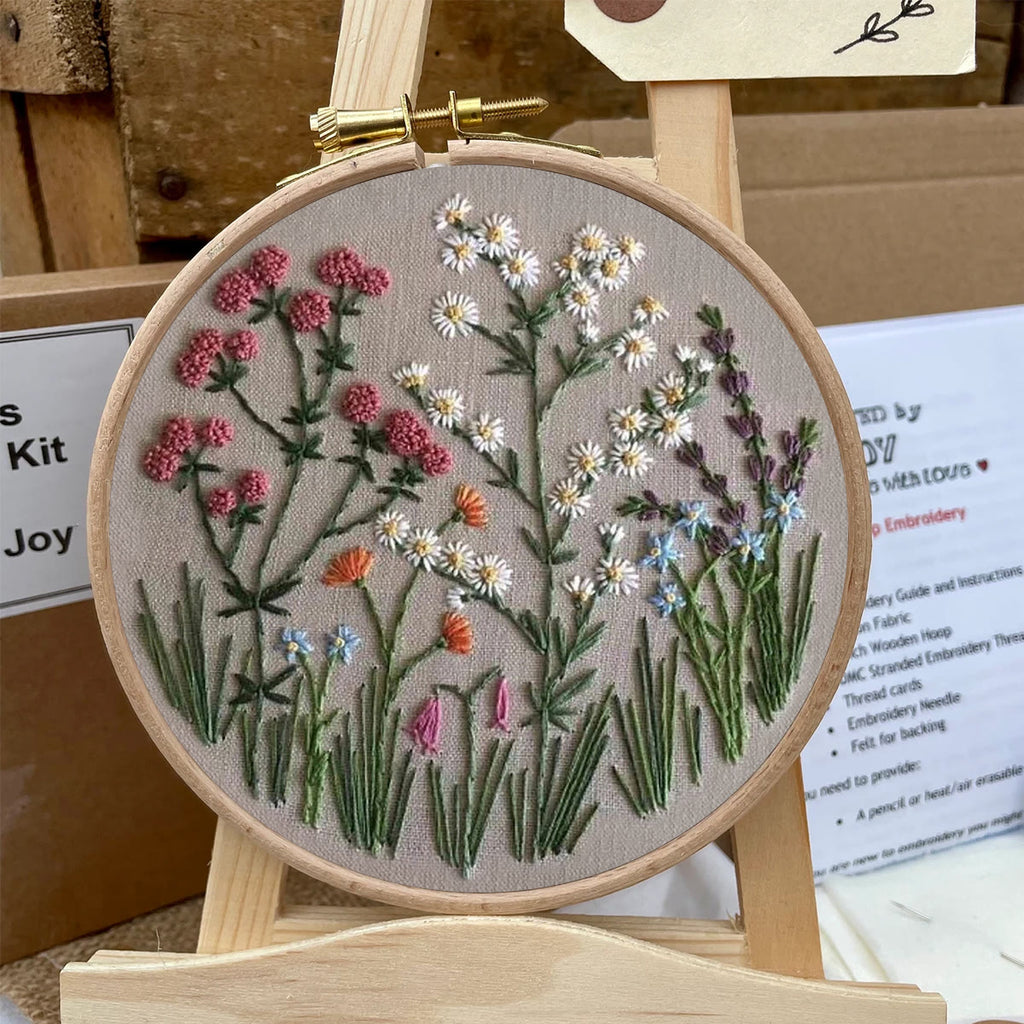 Rubbyoo Embroidery Kit-Floral Plant Pattern 2 | Embroidery Kit For Beginner,Modern Embroidery,Cross Stitch - image 4