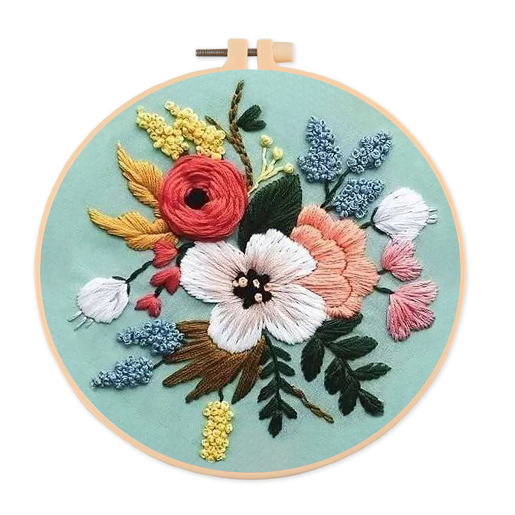 Rubbyoo Embroidery Kit- Modern Flower Design | Diy Craft Kits,Hand Stitch,For Craft Lover - image 0