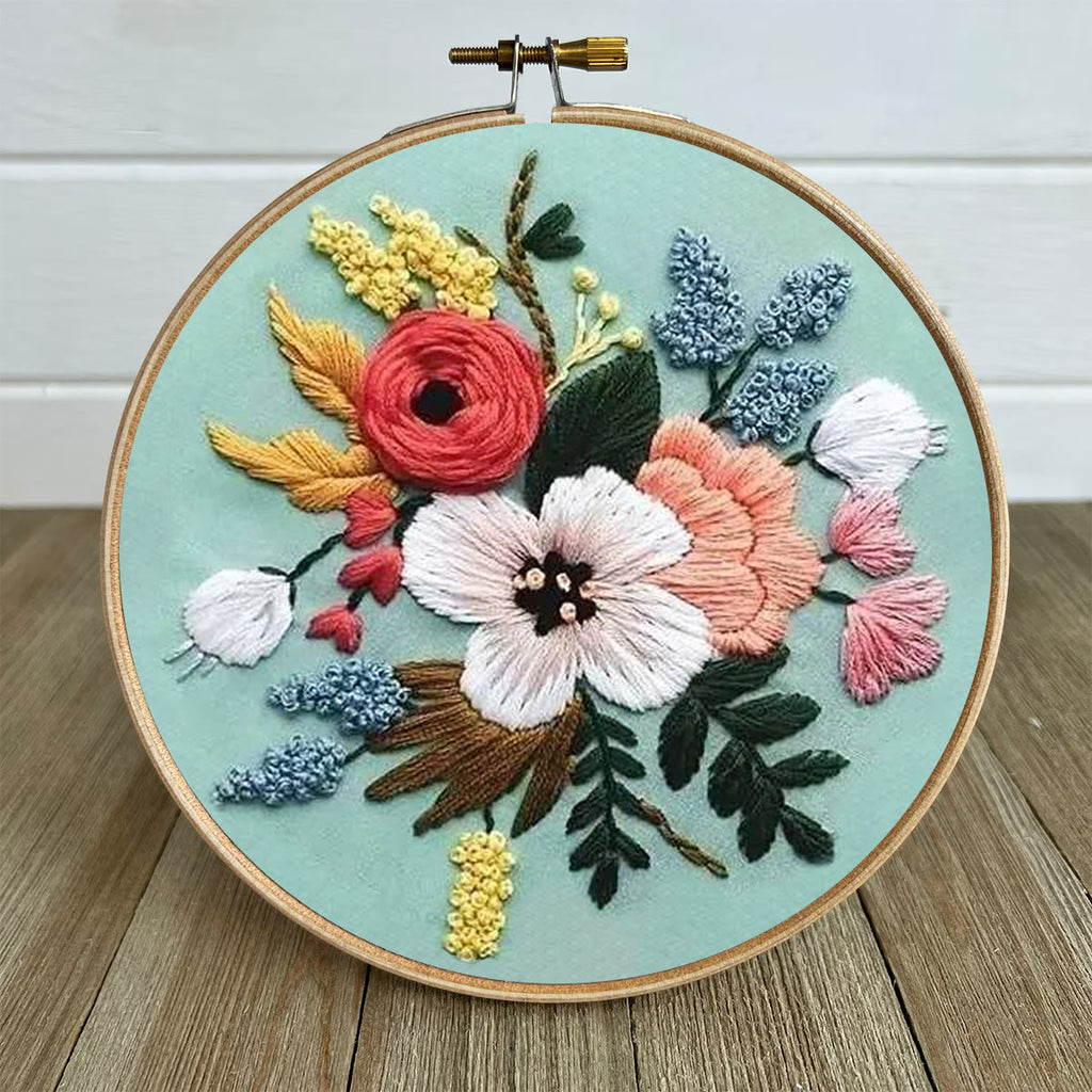 Rubbyoo Embroidery Kit- Modern Flower Design | Diy Craft Kits,Hand Stitch,For Craft Lover - image 5