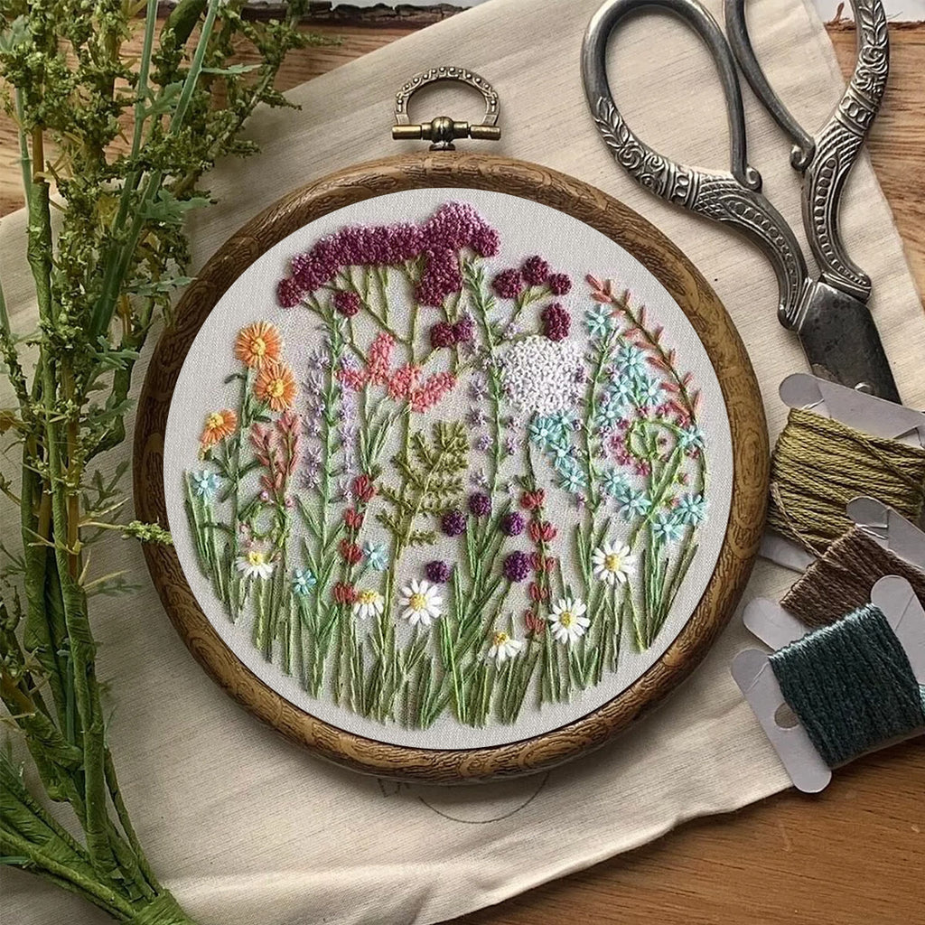 Rubbyoo Embroidery Kit- Cloroful Flower  Pattern | Embroidery Kit For Beginner,Modern Embroidery,Cross Stitch - image 7