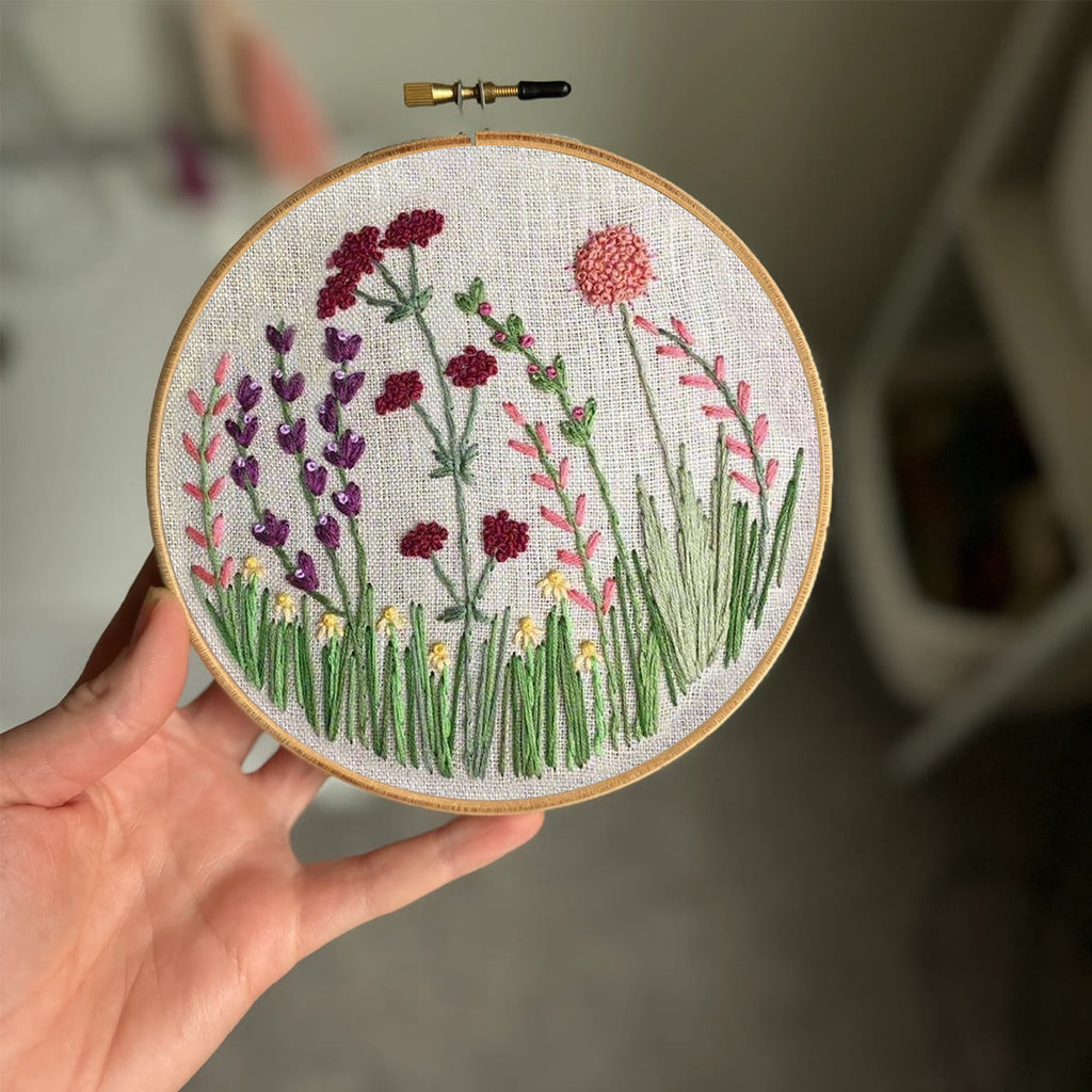 Rubbyoo Embroidery Kit- Flower Branches  Pattern | Embroidery Kit For Beginner,Modern Embroidery,Cross Stitch - image 1