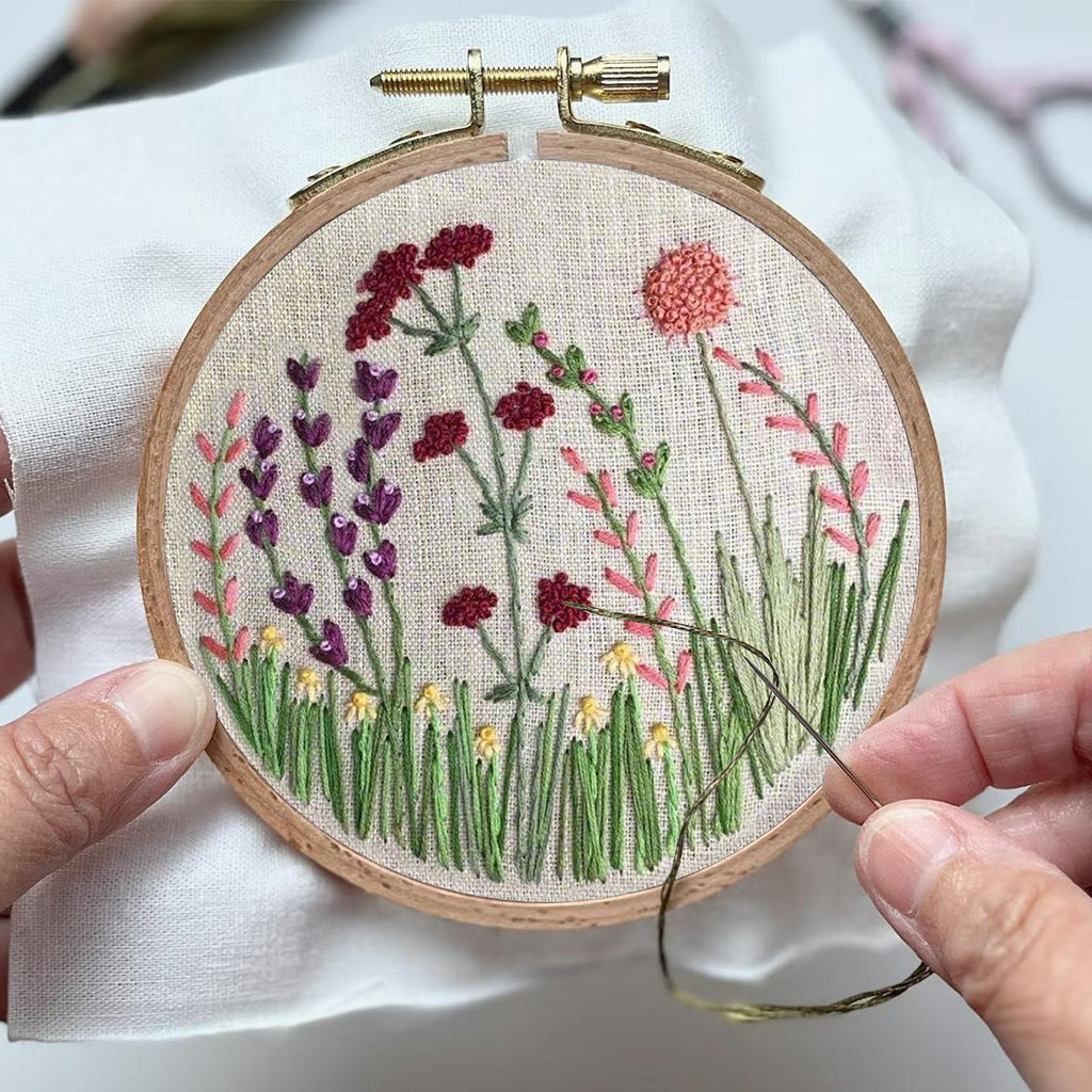 Rubbyoo Embroidery Kit- Flower Branches  Pattern | Embroidery Kit For Beginner,Modern Embroidery,Cross Stitch - image 3