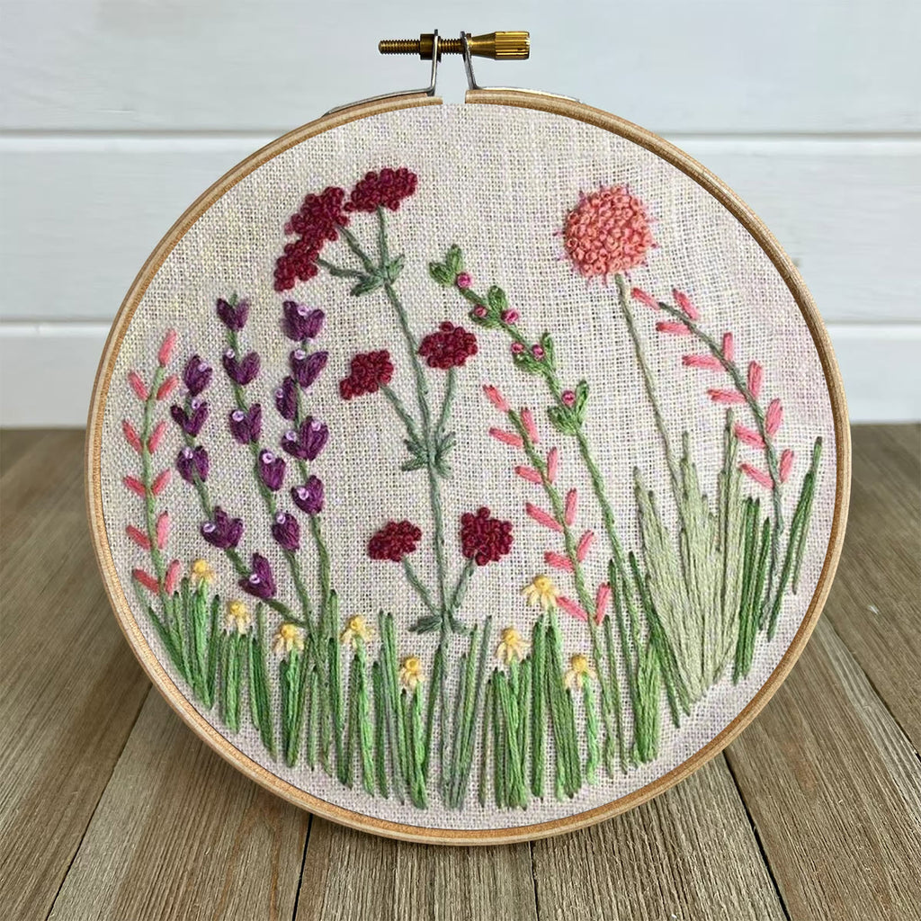 Rubbyoo Embroidery Kit- Flower Branches  Pattern | Embroidery Kit For Beginner,Modern Embroidery,Cross Stitch - image 4