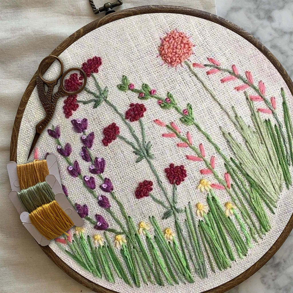 Rubbyoo Embroidery Kit- Flower Branches  Pattern | Embroidery Kit For Beginner,Modern Embroidery,Cross Stitch - image 6