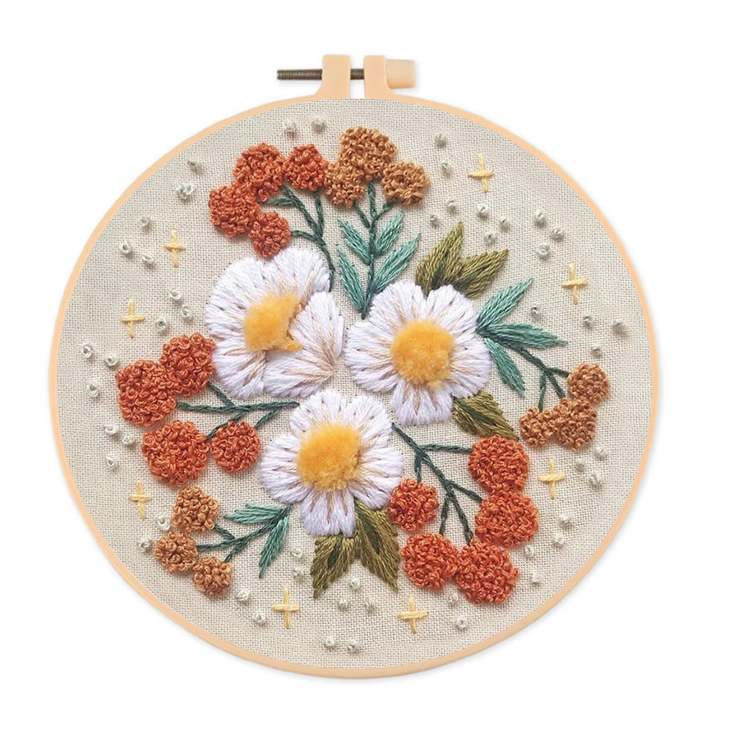 Rubbyoo Embroidery Kit- Modern 3D Floral  | Diy Craft Kits,Hand Stitch,For Craft Lover - image 0
