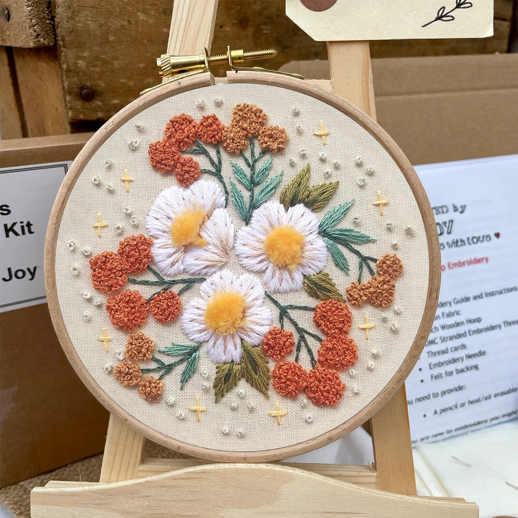 Rubbyoo Embroidery Kit- Modern 3D Floral  | Diy Craft Kits,Hand Stitch,For Craft Lover - image 5