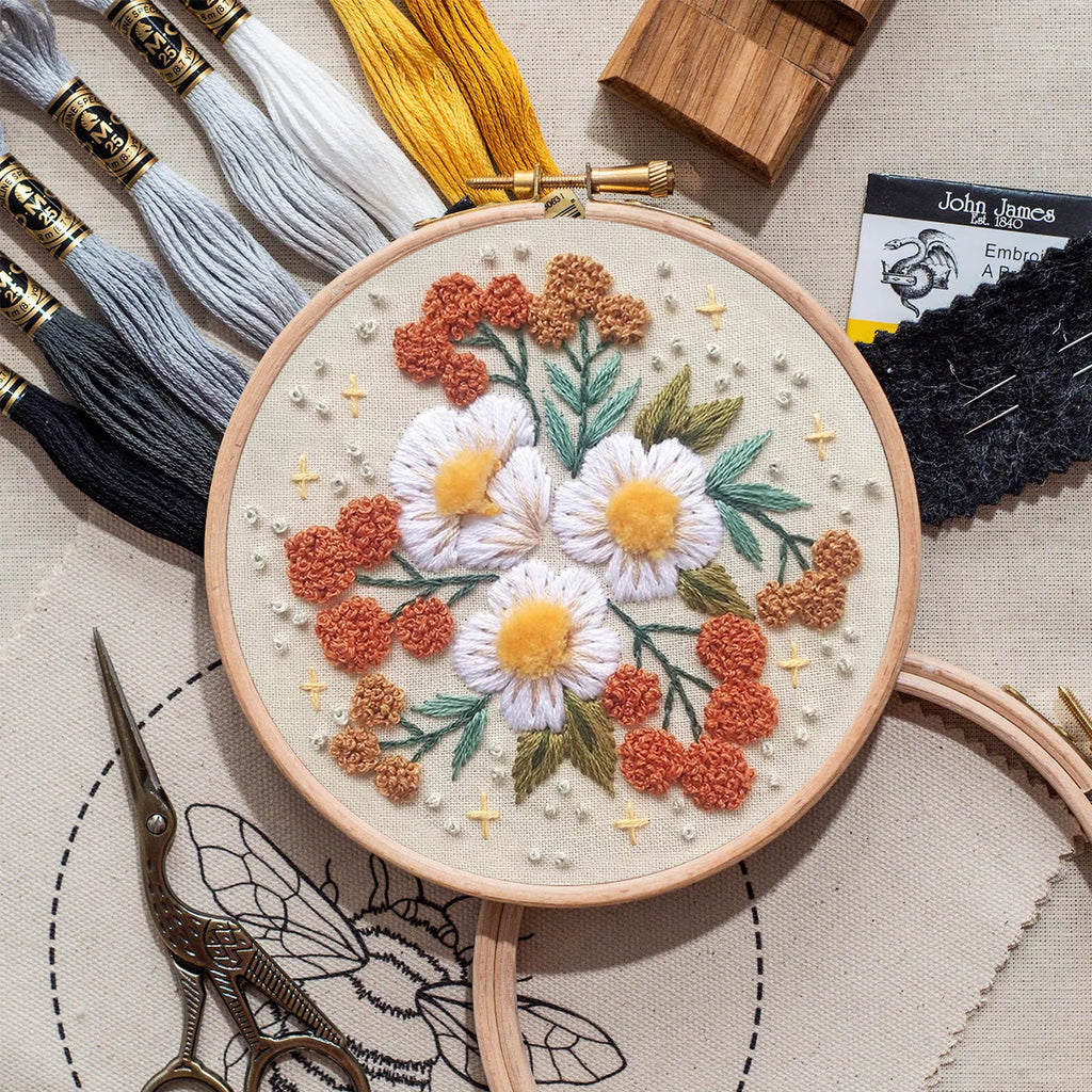 Rubbyoo Embroidery Kit- Modern 3D Floral  | Diy Craft Kits,Hand Stitch,For Craft Lover - image 8
